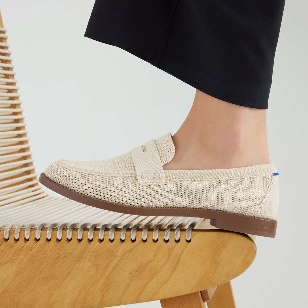 Rothy's The Penny Loafer - Conch Raffia-Knit Size 9 - Picture 2 of 3
